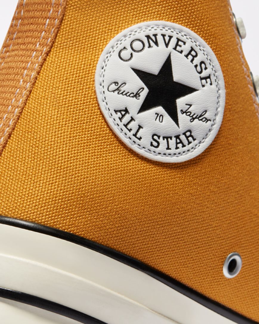 Tenisi Inalti Barbati Converse Chuck 70 Vintage Panza Portocalii Flori Negrii | RO JHPAF834